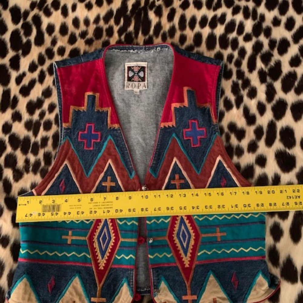 Gorgeous Hairston Roberson Ropa Vest Embroidered - Picture 5 of 6